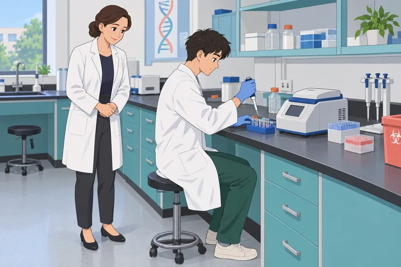 DNA Technology Quiz shows PCR sample preparation.