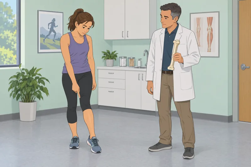 Do I Have: Runner marks one shin spot.