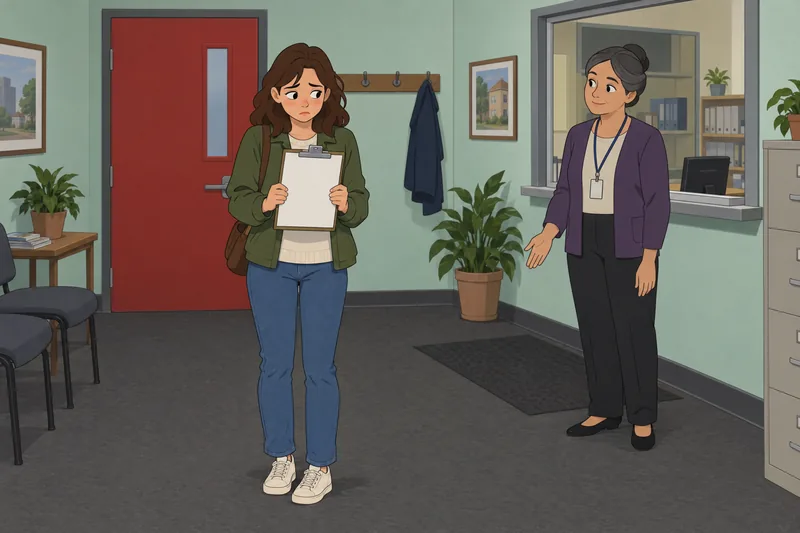 Do I Have: an adult avoids a form.