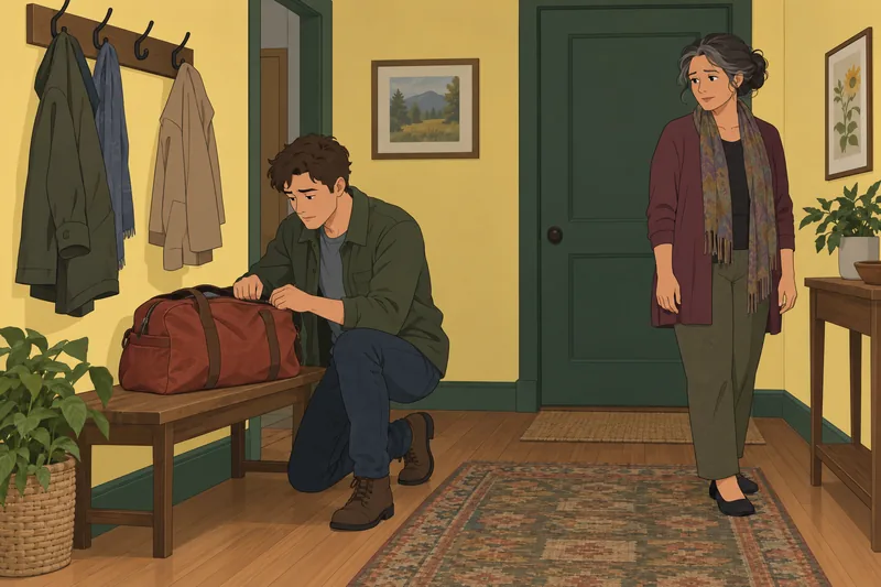 Do I Have: a bag beside the doorway.