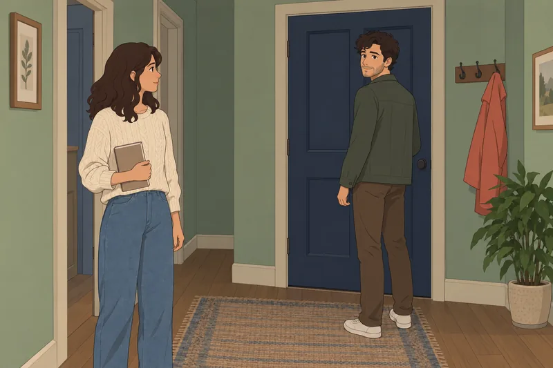 ¿Me gusta ella? Conversación tranquila en un pasillo.