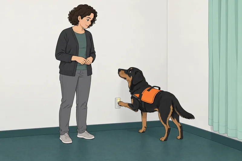 cuestionario ¿Necesito un perro? Adulto practica una tarea.