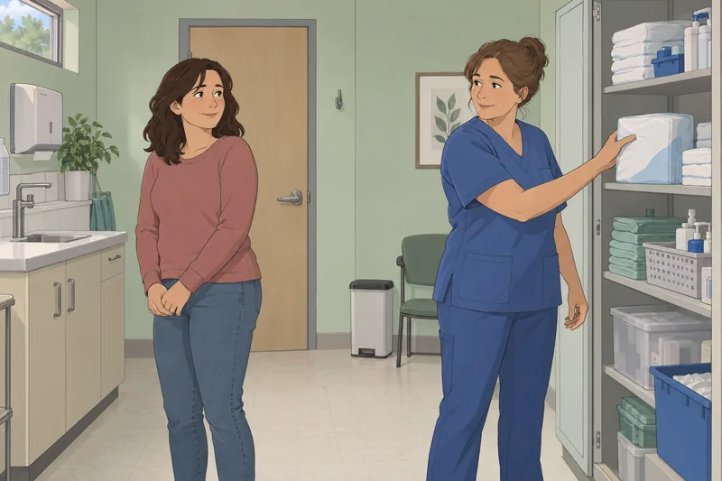 cuestionario ¿Necesito usar muestra una consulta clínica tranquila.