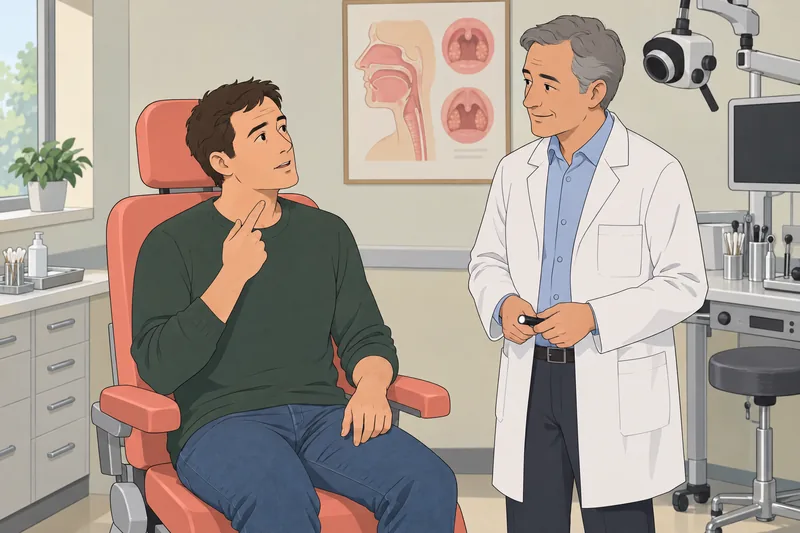 cuestionario ¿Necesito que un médico revise mi garganta?