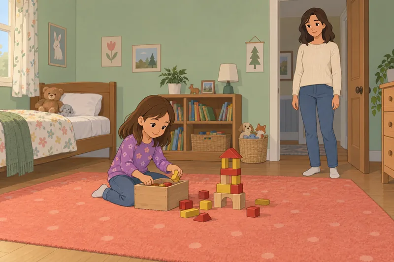 Do My Parents: A child sorts blocks calmly.