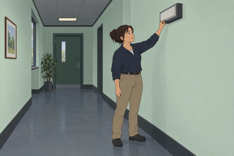 Self and Workplace awareness appears in a hallway.