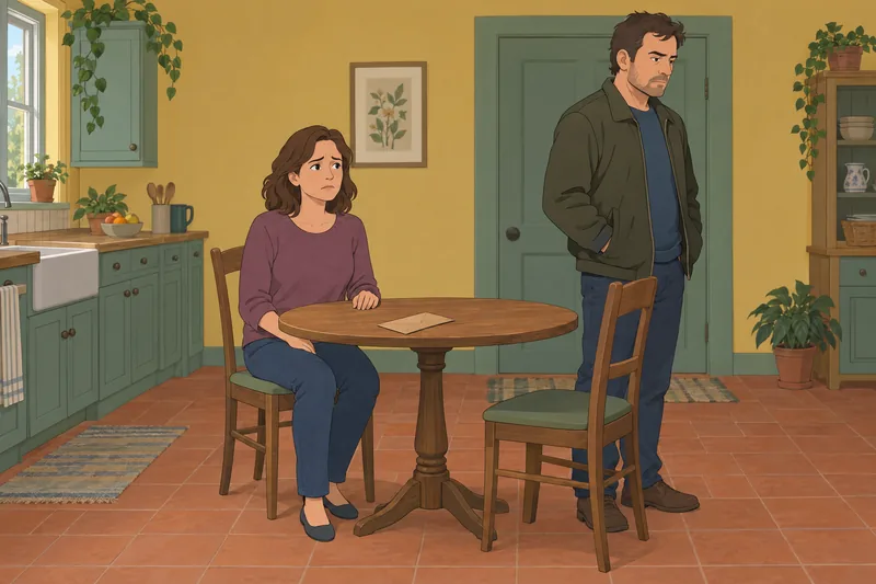 Do You Live: partners examine a bill envelope.