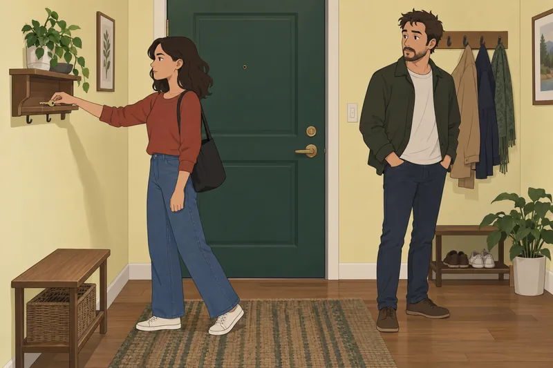 Does He Like? Respect waits at the door.