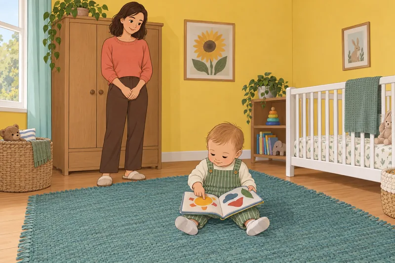 cuestionario ¿Mi bebé — lectura tranquila en dormitorio.