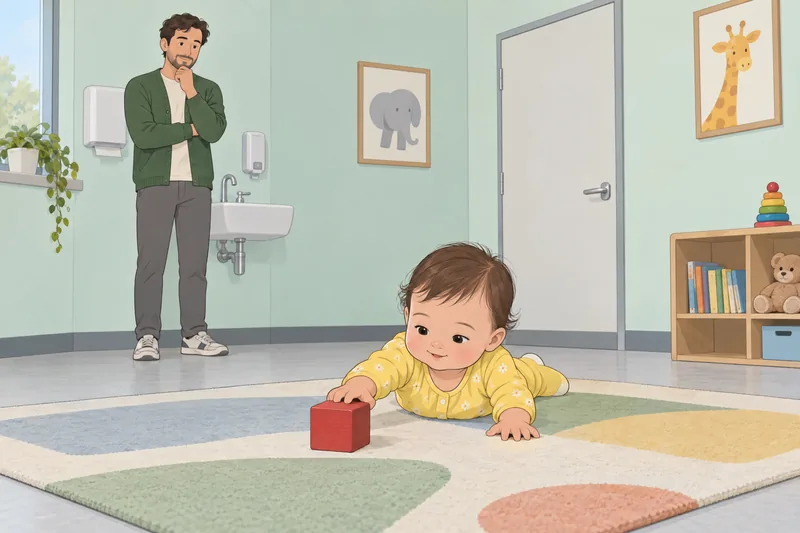 cuestionario ¿Mi bebé — juego motor tranquilo en clínica.