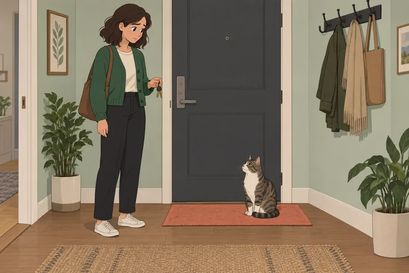 Does My Cat watch the closed doorway?