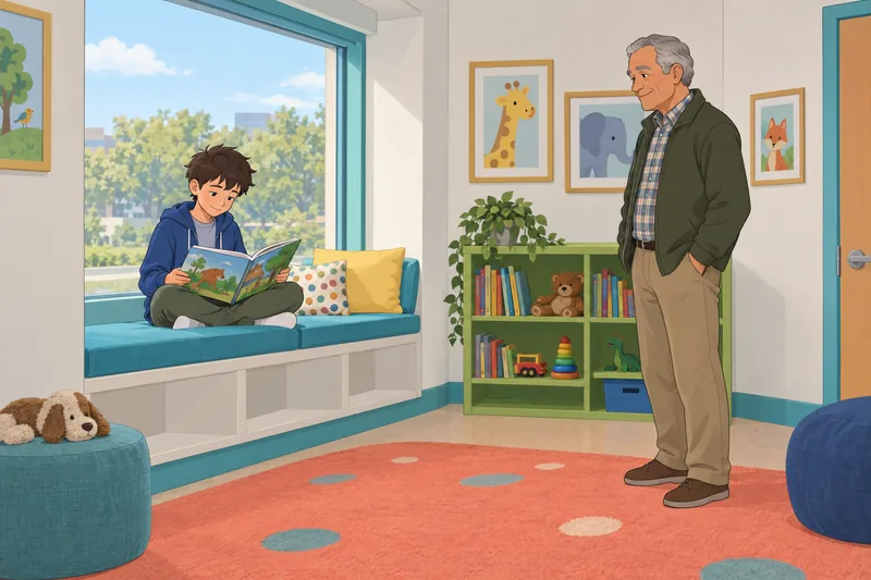 Does My Child read while a caregiver waits?