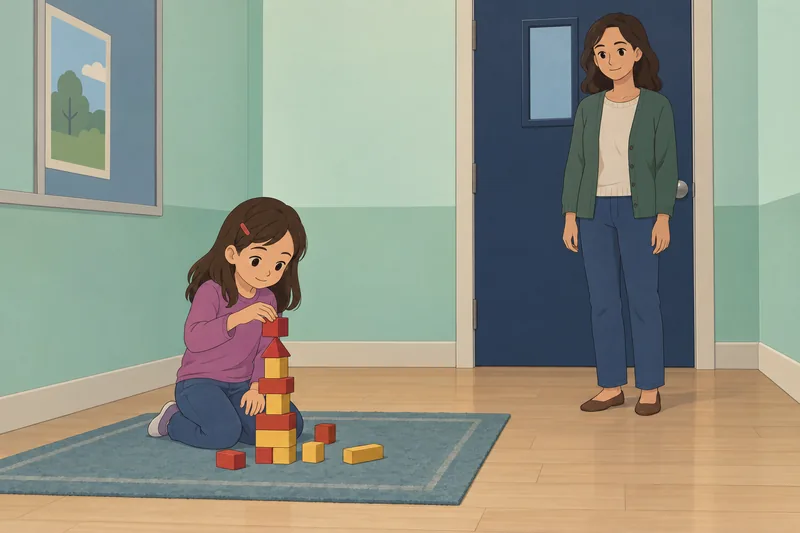 Does My Child pause beside a closed door?