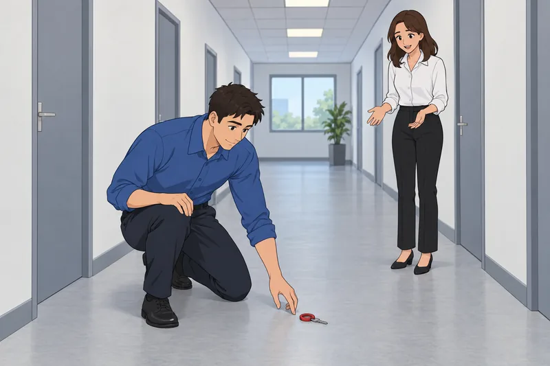 Does My Coworker: help with a dropped keyring.