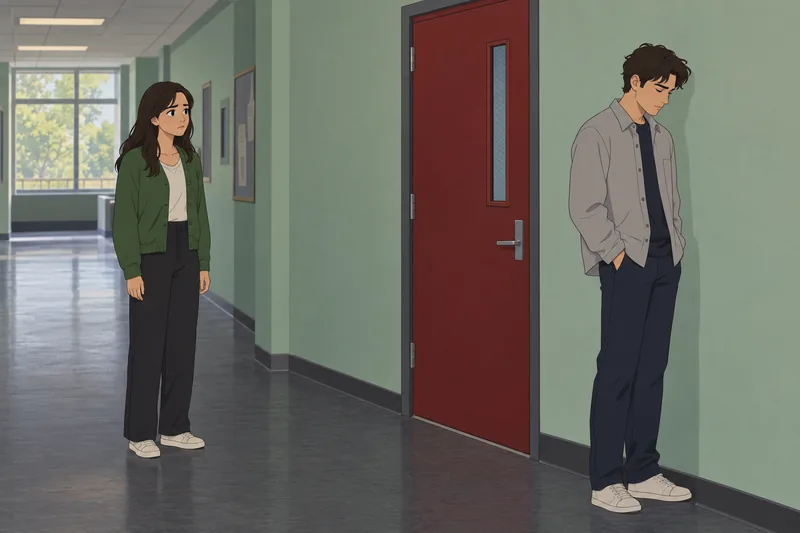Does My Crush wait beside a closed door?