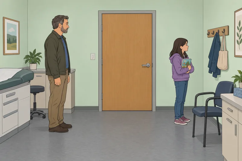 cuestionario ¿Mi papá: niña mira un libro.