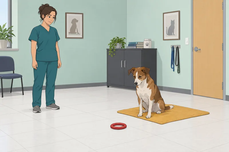 The “Does My Dog” scene shows calm settling.