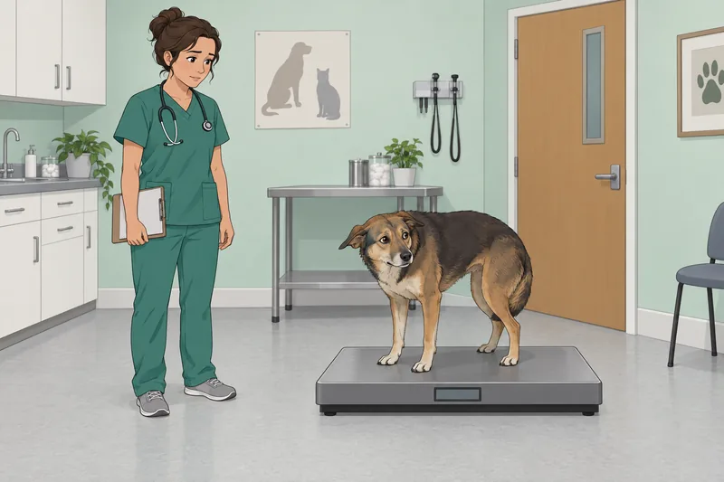 Does My Dog: Vet observes a tucked tail.