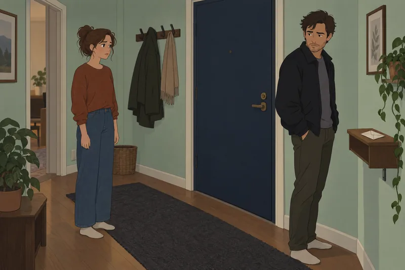 ¿Mi expareja me espera junto a la puerta?