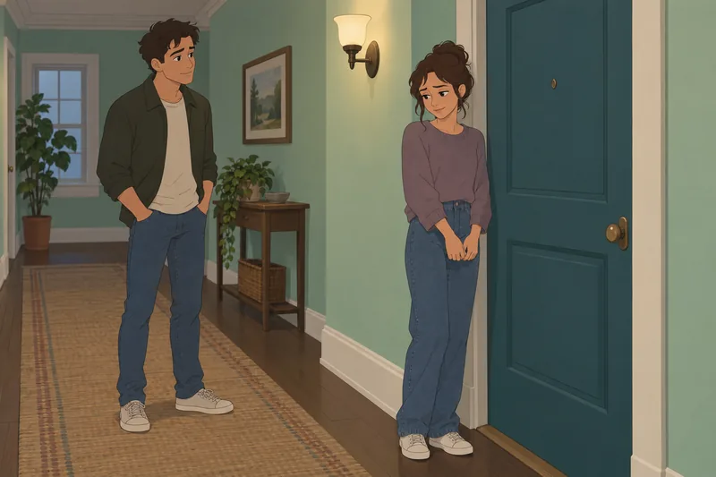 Does My Friend ask about the closed door?