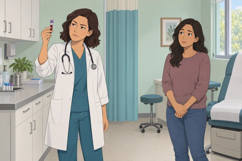 Does the Hormone work? Clinician checks tubes.