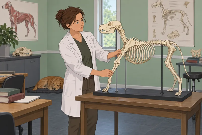 El cuestionario de anatomía muestra un cráneo canino.