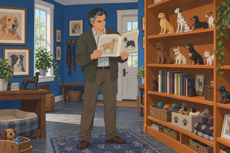 Dog Quiz Questions compares illustrated breed clues.