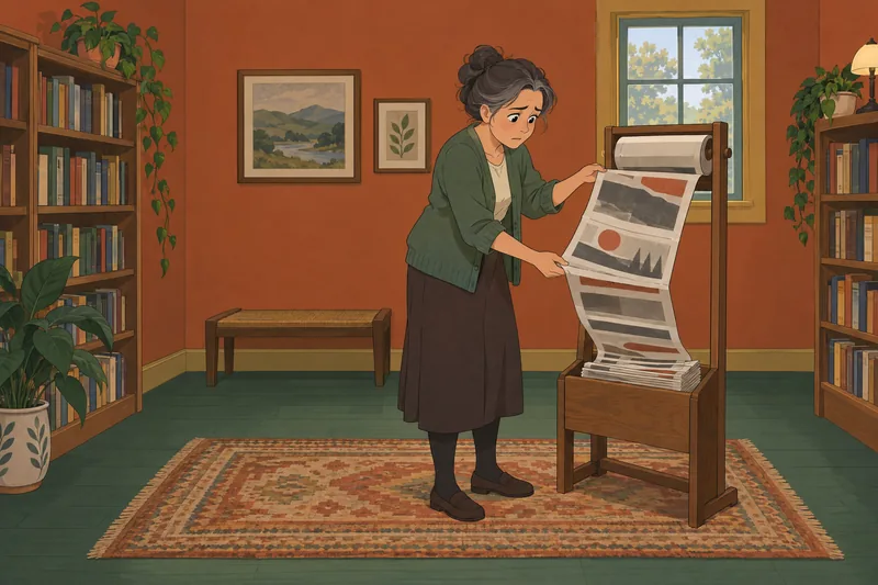 Doomscrolling Scale Test depicts relentless newsprint checking.