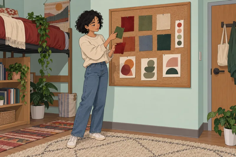 Dorm Room Aesthetic shows a curated pinboard.