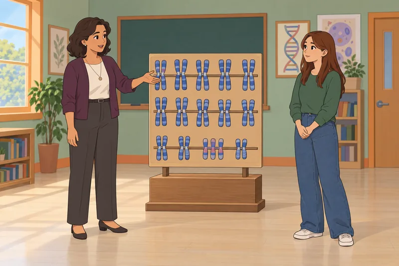 Down Syndrome Quiz shows a genetics lesson.