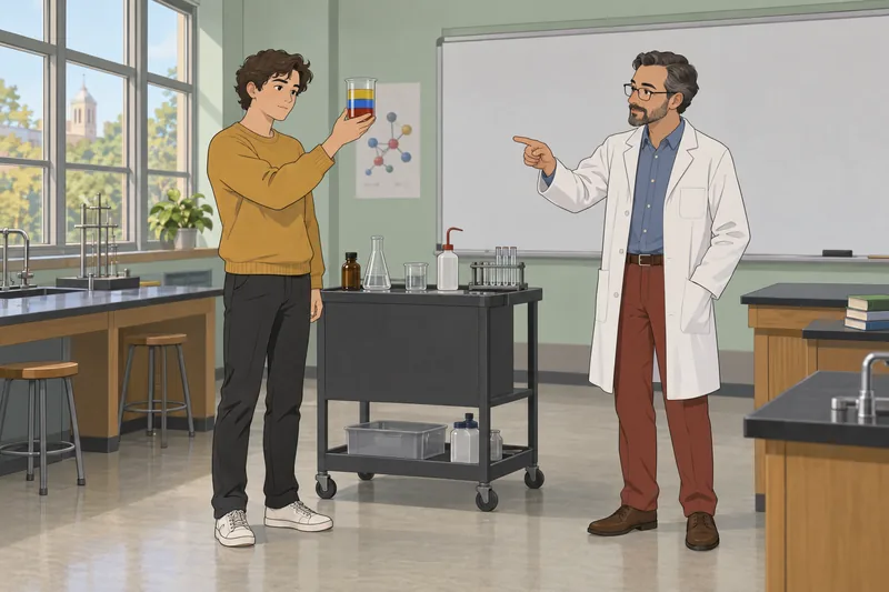 Dr Doe Chemical shows a laboratory beaker.