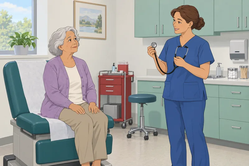 Dr Oz Age knowledge check in a clinic.