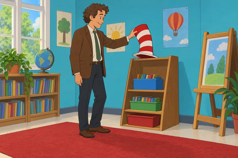 Dr Seuss Quiz: a teacher recognizes a character.