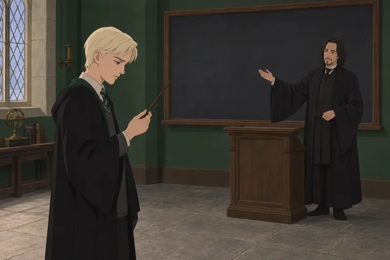 Quiz sobre Draco muestra una lección con varita.