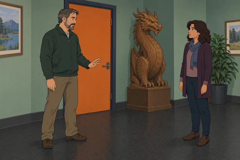 Dragon Quiz reveals a guarded hallway stance.