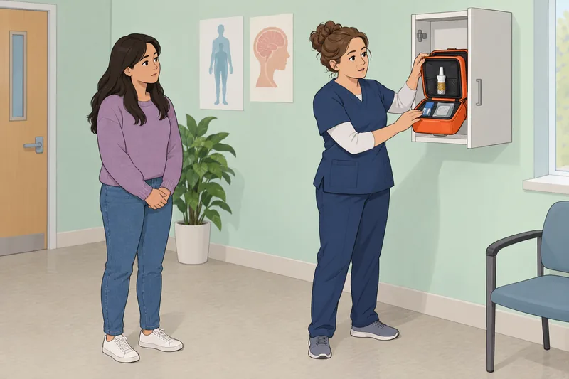 Drug and Alcohol quiz scene in clinic.