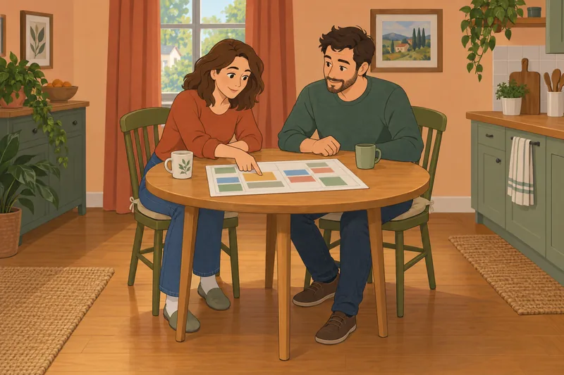 Dyadic Adjustment Scale shows a couple planning together.