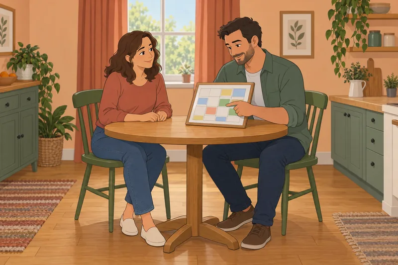 La escala de concordancia muestra una pareja coordinándose.