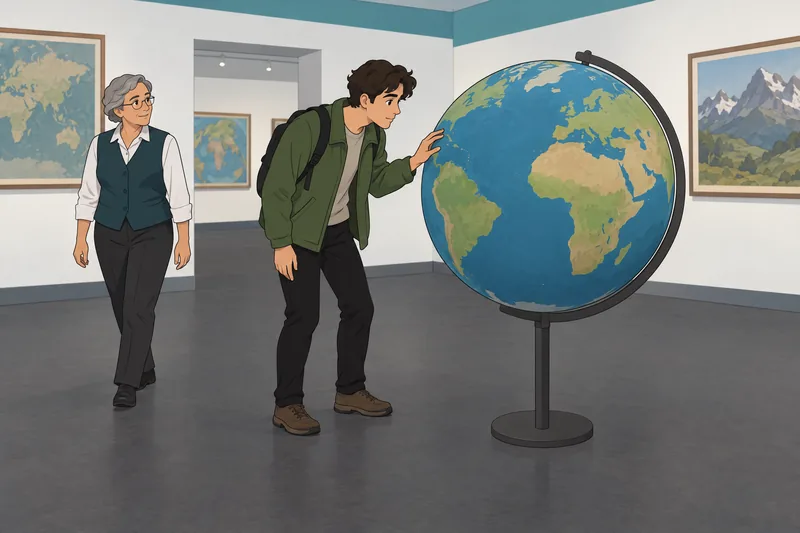East Asia Capitals explores a museum globe.