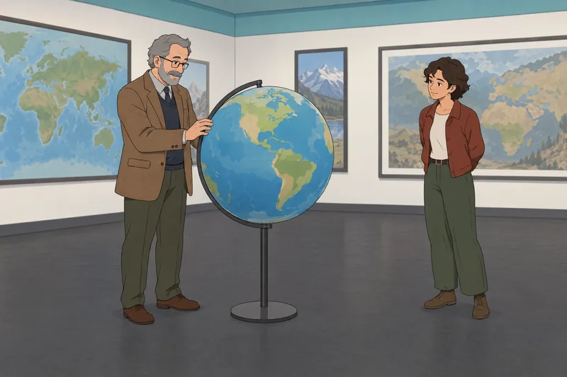 El cuestionario sobre las capitales usa un globo.