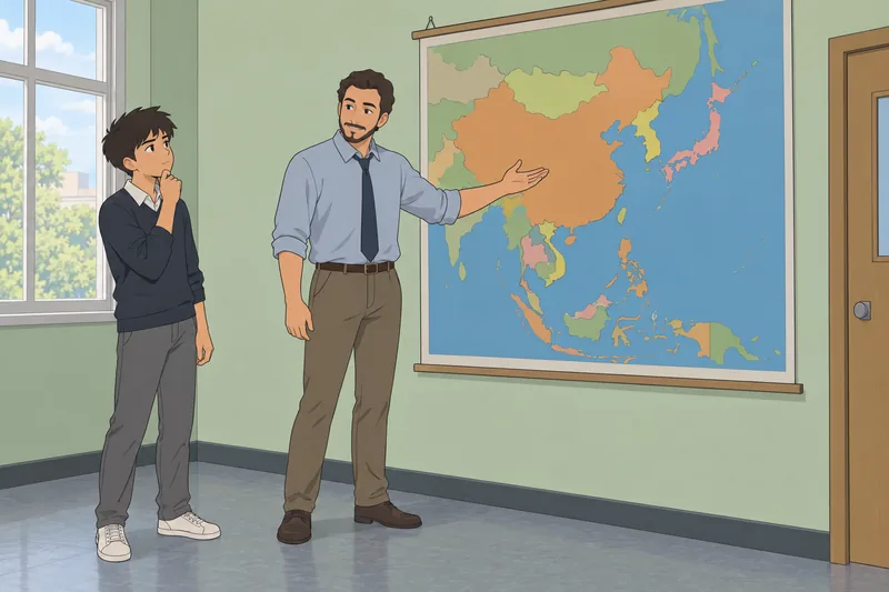 El cuestionario sobre las capitales muestra un mapa.