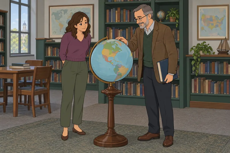 El cuestionario sobre los estados acompaña un globo.