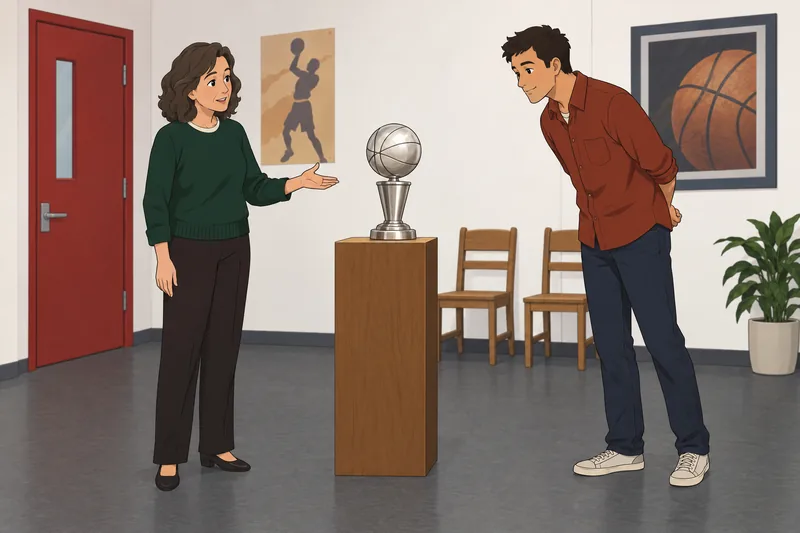 El cuestionario fácil sobre NBA presenta un trofeo.