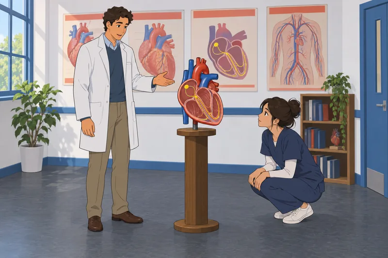 ECG Anatomy and pathways guide cardiac study.