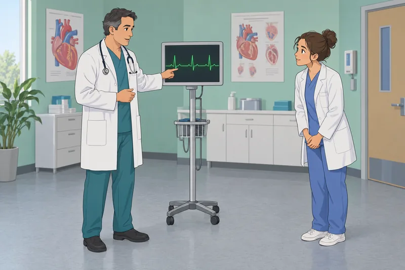ECG Anatomy and physiology in a clinic.