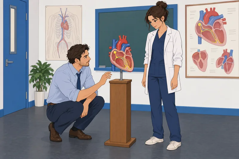 El cuestionario de anatomía guía la clase.