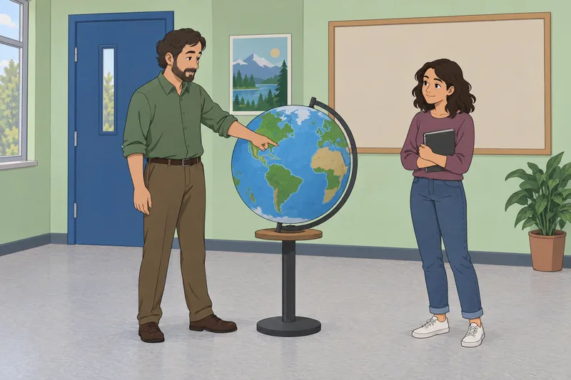 Ecological Footprint Quiz shows a classroom globe.