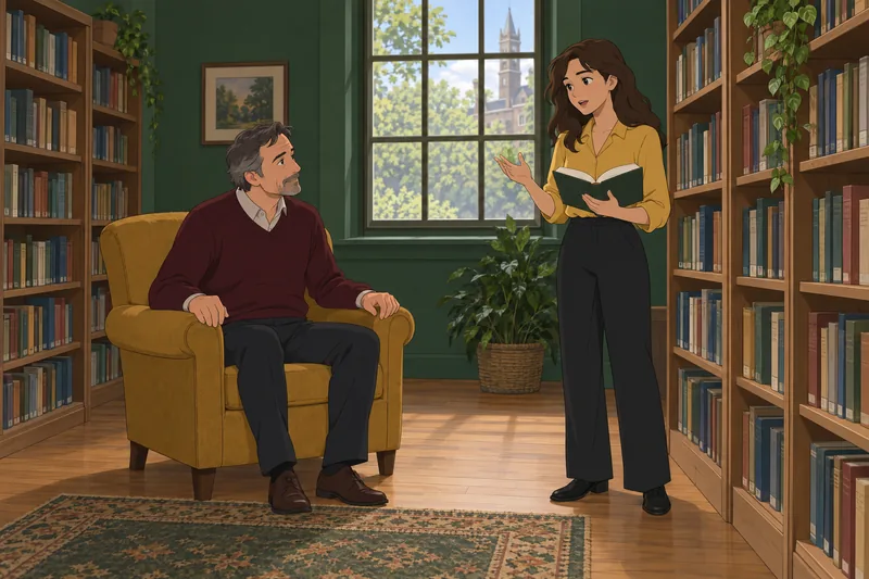Teacher Communication Effectiveness appears in a library dialogue.