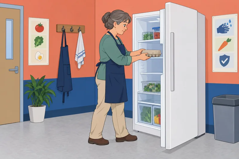 Egg Quiz shows an instructor storing a carton.