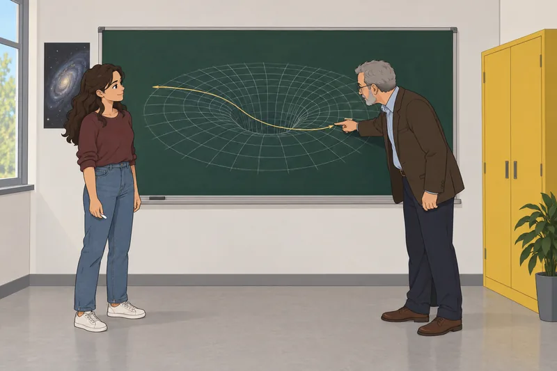 El cuestionario sobre Einstein muestra una pizarra.